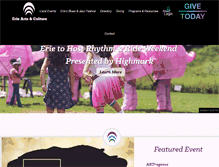 Tablet Screenshot of erieartsandculture.org
